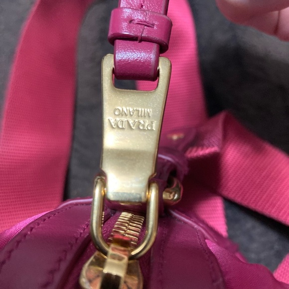 PRADA MILANO BAG ROSE RED TESSUTO-SOFT CA - Picture 4 of 10